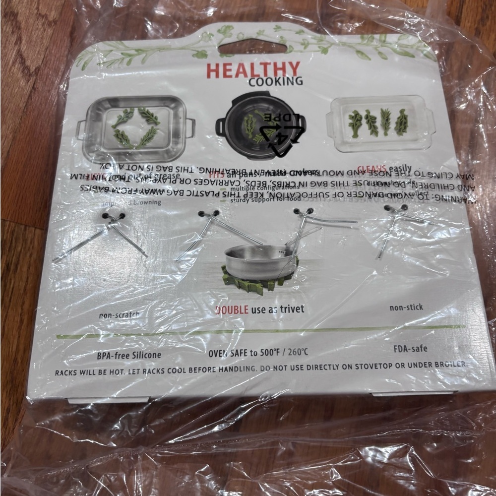 Talisman Designs Multiuse Roasting Rack - Gray Leaf Design - Picture 3 of 3